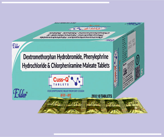 CUSS Q  TAB (20X10) Dexmethorphan 10mg,Phenylepherine 5mg, CPM 2 mg by Elder