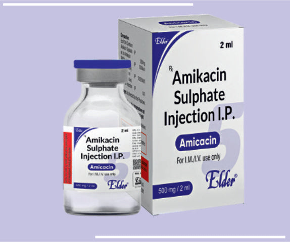 AMICACIN 500MG VIAL (MONO) (2ML) Amikacin Sulphate IP 500mg by Elder