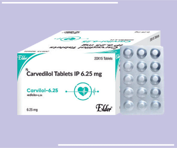 CARVILOL 6.25 TAB (20X15) Carvedilol 6.250 MG
 by Elder