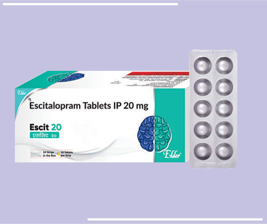 ESCIT 20 TABS (10X10) Escitalopram 20mg by Elder