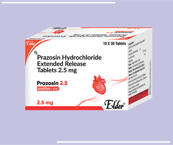 PRAZOSIN 2.5 TAB (30X10) Prazosin HCL 2.5 MG Extended Release
 by Elder