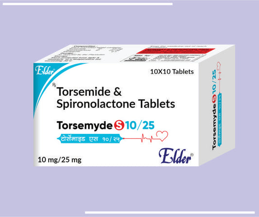 TORSEMYDE S 10/25 TABS (10X10) Torsemide 10mg,Spironolactone 25mg by Elder