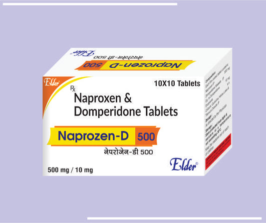 NAPROZEN  D TABS (500/10MG) (10X10) Naproxen 500,Domperidone 10 by Elder