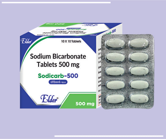 SODICARB 500 TABS 10'S (10X10) Sodium Bicarbonate 500mg by Elder