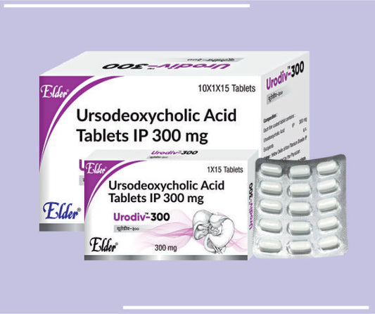 URODIV 300 TABS (10X1X15) Ursodeocholic Acid 300 MG 
 by Elder