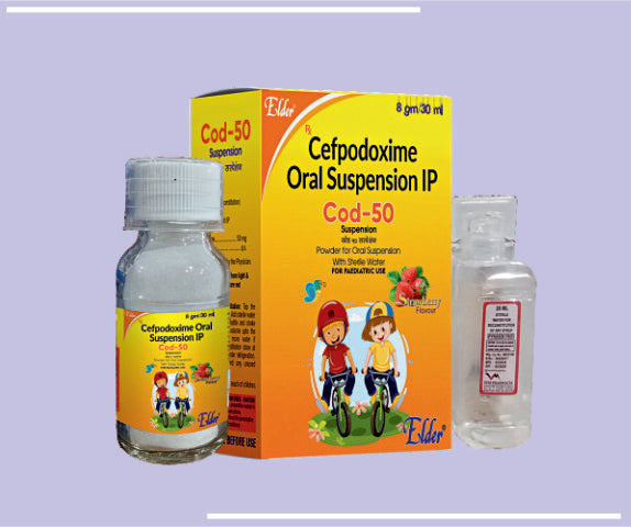 COD 50 D/SYP+WFI (10X30ML) Cefpodoxime Proxetil 50 mg
 by Elder