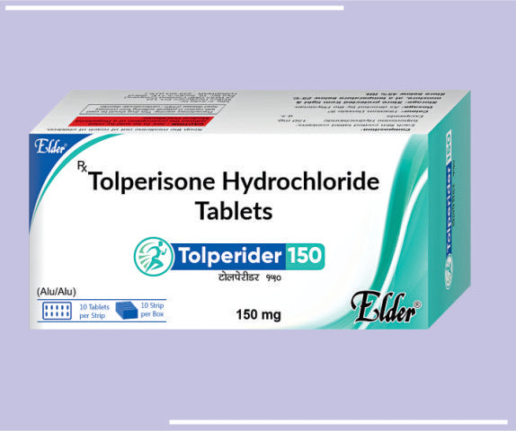TOLPERIDER  150 TABS (10X10) Tolperisone 150mg by Elder