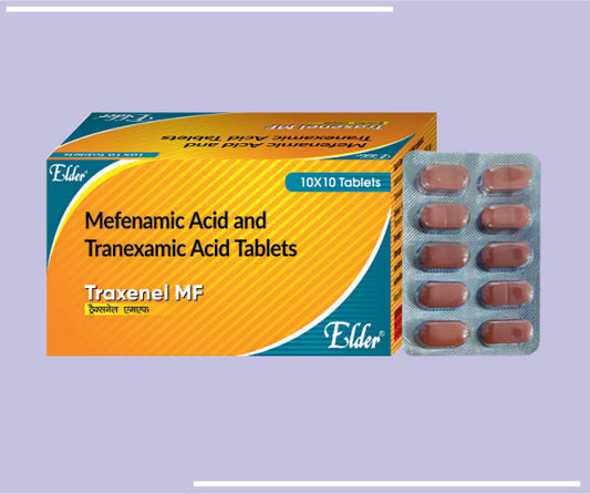 TRAXANEL MF TABS (500/250MG) (10X1X10) Tranexamic 500mg, Mefenamic 250mg by Elder