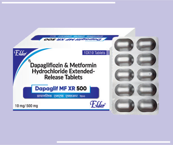 DAPAGLIF MF XR 500 (10/500 MG) (10X10) Dapagliflozin 10,Metformin Er 500 by Elder