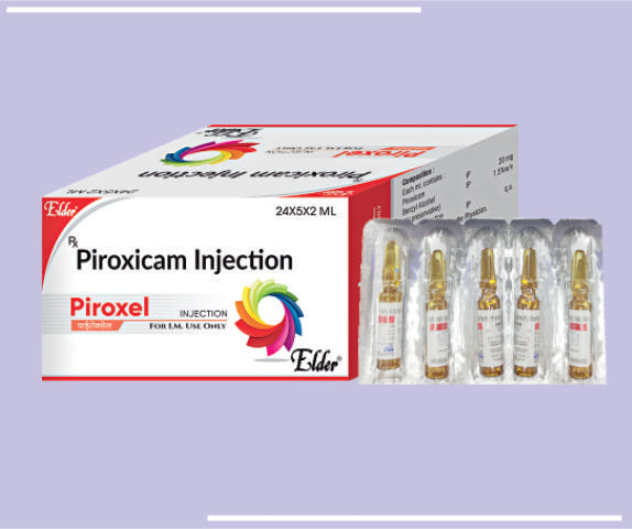 PIROXEL AMPOULES (24X5X2ML) Piroxicam 20mg (Each ml) by Elder