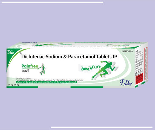 PAINFREE TABS (GR) (50/325MG) (20X10) Diclo 50Mg,Para 325 mg by Elder