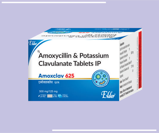 AMOXCLAV 625 (STRIP) TABS (10X1X10) Amoxy 500mg , Clavaunic Acid 125mg by Elder