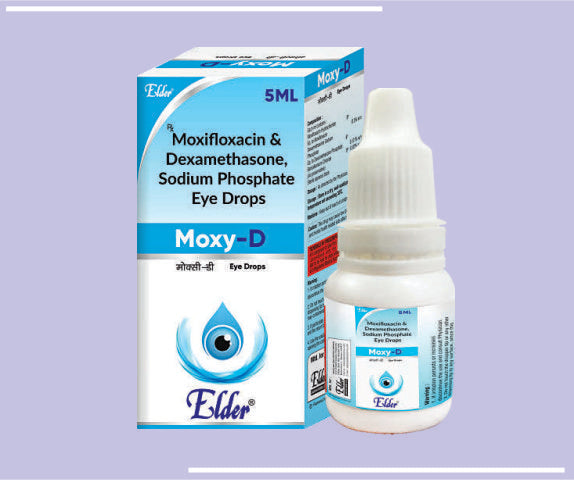 MOXY D EYE DROPS (5 ML) Moxifloxacin 0.5%, Dexa 0.05% by Elder