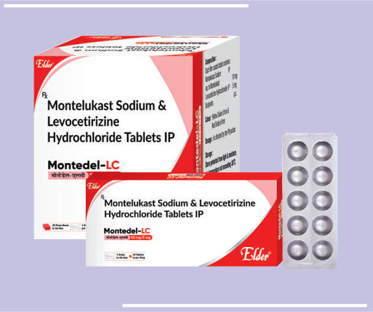 MONTEDEL LC TABS (20X1X10) Montilukast 10 MG + Levocetrizine 5 MG 
 by Elder