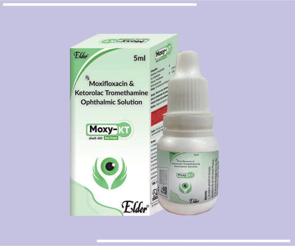MOXY KT EYE DROPS (30X5) Moxifloxacin 0.5%, Ketorolac Tromethamine 0.5% w/v by Elder