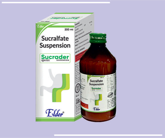 SUCRADER  SUSPN (200ML) Sucralfate 1000mg by Elder