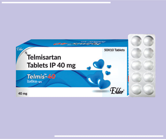 TELMIS 40 TABS (BL) (50X10) Telmisartan IP  40mg by Elder
