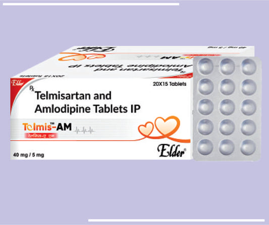 TELMIS AM TABS (40/5MG) (20X15) Telemisartan 40 MG + Amlodipine 5 MG
 by Elder