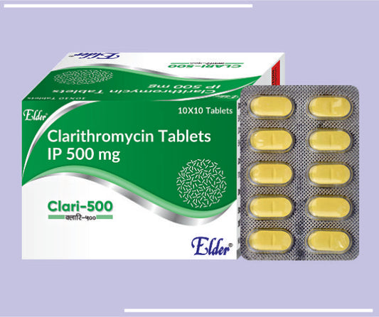 CLARI 500 TABS (10X10) Clarithromycin 500 MG
 by Elder