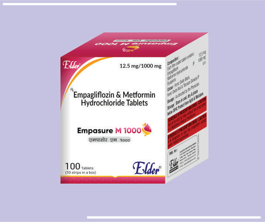 EMPASURE M 1000 TABS (1000/12.5) (10X10) Empagliflozin 12.5mg + Metformin 1000mg As Extended Release  by Elder