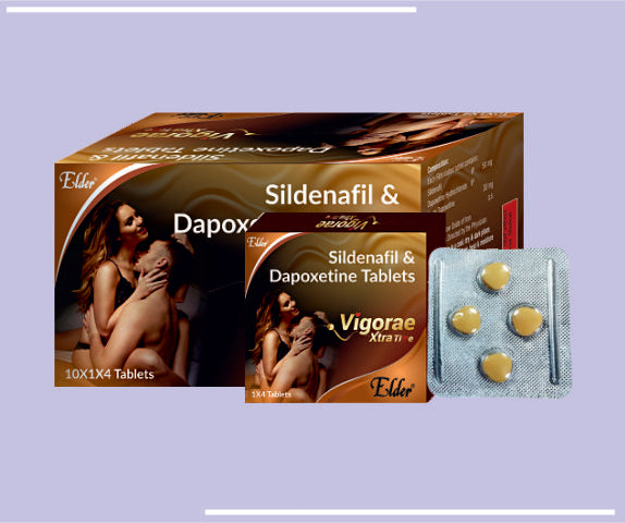 VIGORAE XTRA TIME (10X1X4) Sildenafil 50mg,Dapoxetine 30mg by Elder