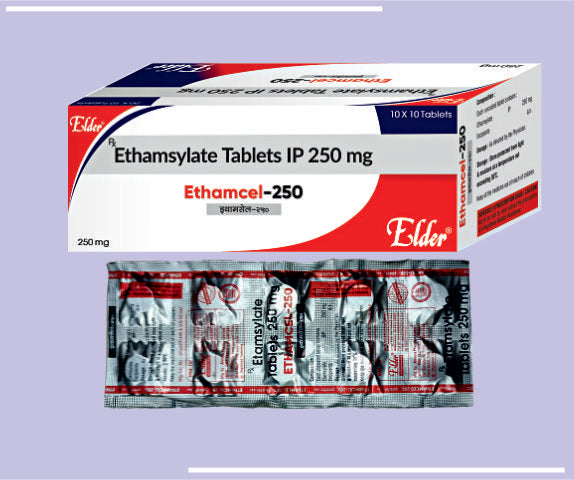 ETHAMCEL 250 TABS (20X10) Ethamsylate IP 250mg by Elder