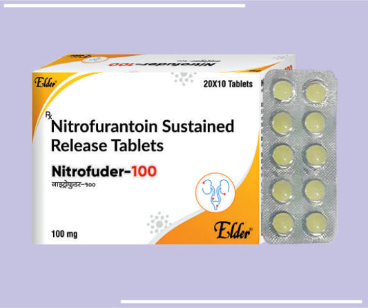 NITROFUDER 100 TABS (20X10) Nitrofurantoin 100mg by Elder