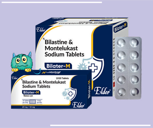 BILATER M TABS (20+10MG) (10X1X10) Bilastine 20mg,Montelukast 10mg by Elder