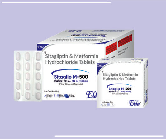 SITAGLIP M 500 TABS (50/500MG) (10X15) Sitagliptin 50mg,Metformin 500mg by Elder