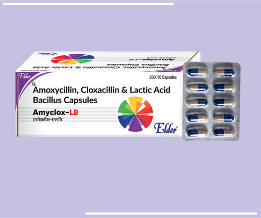 AMYCLOX LB CAPS (20X10) Amoxicllin 250mg,Cloxacillin 250mg&LB caps by Elder