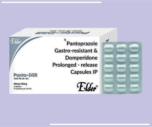 PANTA DSR CAPS  15'S (40/30MG) (10X15) Pantoprazole 40mg(entric coated) & Domepridone 30 mg SR Pallets by Elder