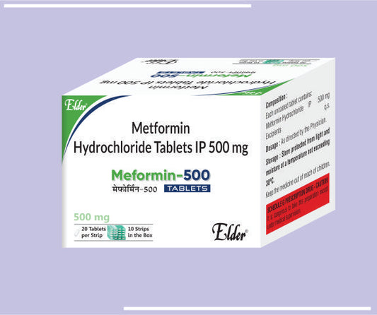 MEFORMIN 500 TABS (10X20) Metformin 500 mg by Elder