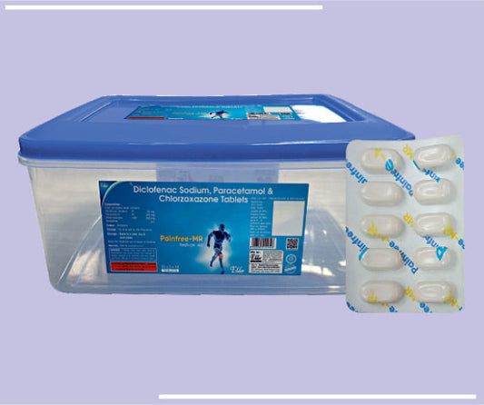 PAINFREE MR TAB (50/325/250MG) (100X10) Diclofenac Potassium 50mg,Paracetamol 325mg,Chlorzoxazone 500mg by Elder