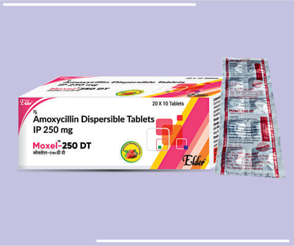MOXEL 250 DT TAB (20X10) Amoxycillin 250 mg by Elder