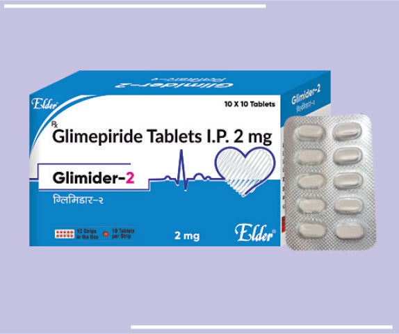 GLIMIDER 2 TAB (20X10) Glimepiride 2mg by Elder