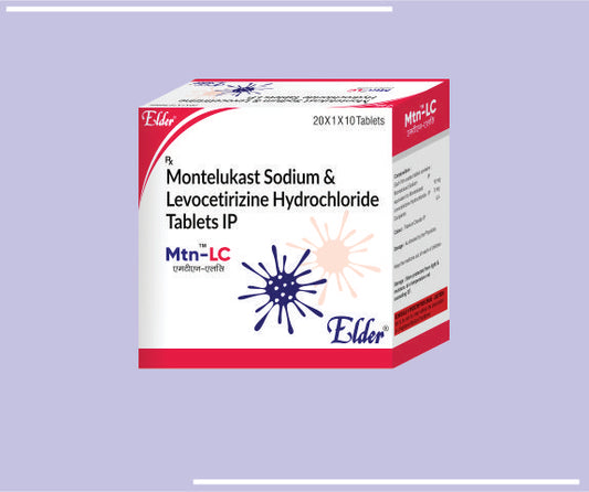 MTN LC TABS (10/5MG) (20X1X10) Montilukast 10 MG + Levocetrizine 5 MG by Elder