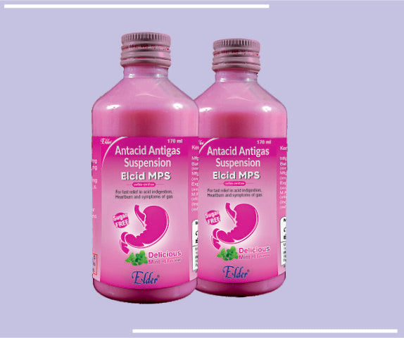 ELCID MPS LIQ (MINT) (6X170ML) Alumunium Hydroxide 250mg,Magnesium Hydroxide 250mg,Simethicone 50mg,Sorbitol 1.25gm by Elder
