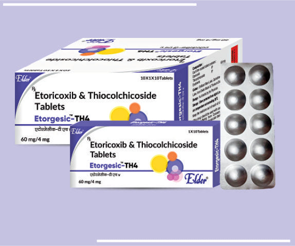 ETORGESIC-TH4 TABS (60/4 MG) (10X1X10) Etorcoxib 60mg, Thiocolchide 4mg by Elder