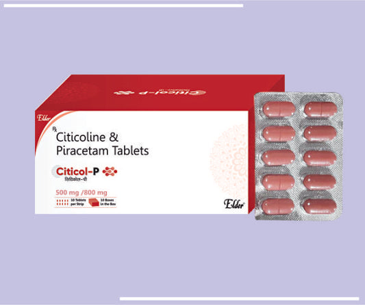 CITICOL P TABS (500+800MG) (10X10) Citicoline 500mg+Piracetam 800mg
 by Elder