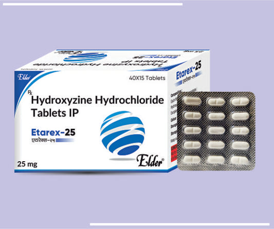 ETAREX  25 TABS (40X15) (40X15) Hydroxyzine 25mg by Elder