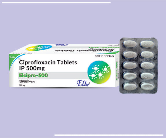 ELCIPRO 500 TABS (30X10) Ciprofloxacin 500 mg by Elder