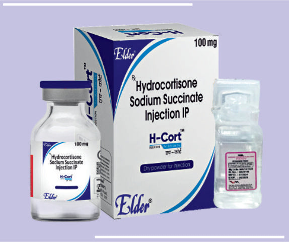 H-CORT INJ (VIAL) Hydrocortisone Sodium Succinate 100mg
 by Elder