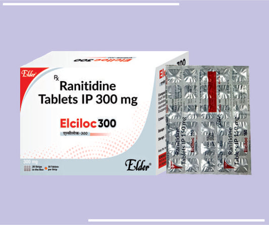 ELCILOC 300 TABS (20X30) Ranitidine 300mg by Elder