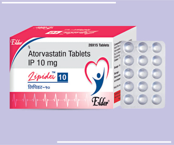 LIPIDER 10 TABS (20X15) Atorvastatin Calcium 10MG by Elder