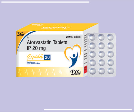 LIPIDER 20 TABS (20X15) Atorvastatin Calcium 20MG by Elder