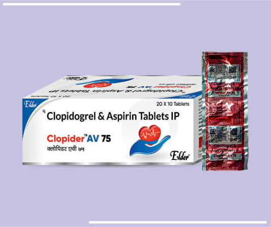 CLOPIDER  AV 75 (75/75 MG) (20X10) Clopidogrel 75mg+Asprin 75 mg by Elder