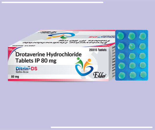 DITRIN DS TABS (20X15) Drotaverine HCL 80MG by Elder
