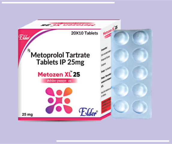 METOZEN XL 25 TABS (20X10) Metoprolol 25 MG Extended Release
 by Elder