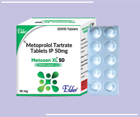 METOZEN XL 50 TABS (20X10) Metoprolol 50 MG Extended Release
 by Elder