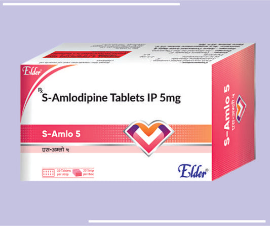 S-AMLO 5 TABS (10X10) S-Amlodipine 5 MG 
 by Elder